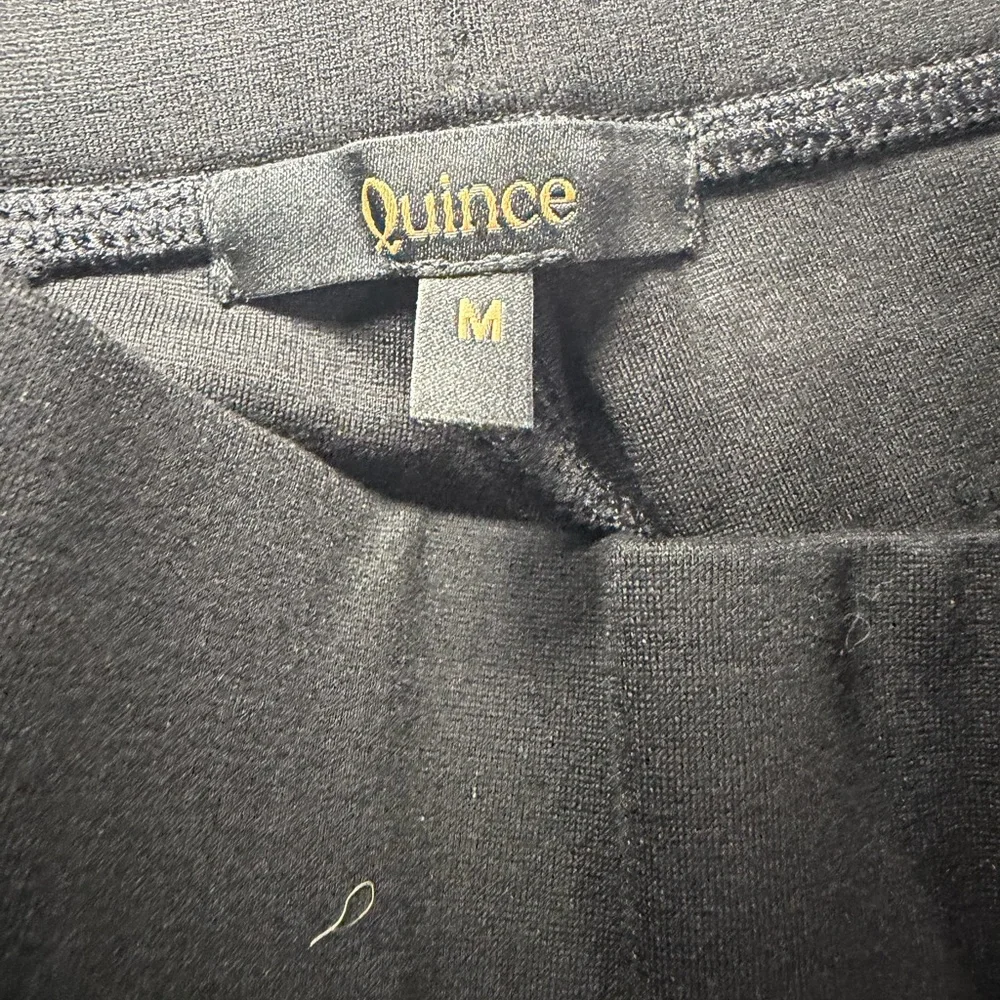 Quince Ultra Stretch Ponte Kick Flare Black Pants Size Medium. - Picture 5 of 7